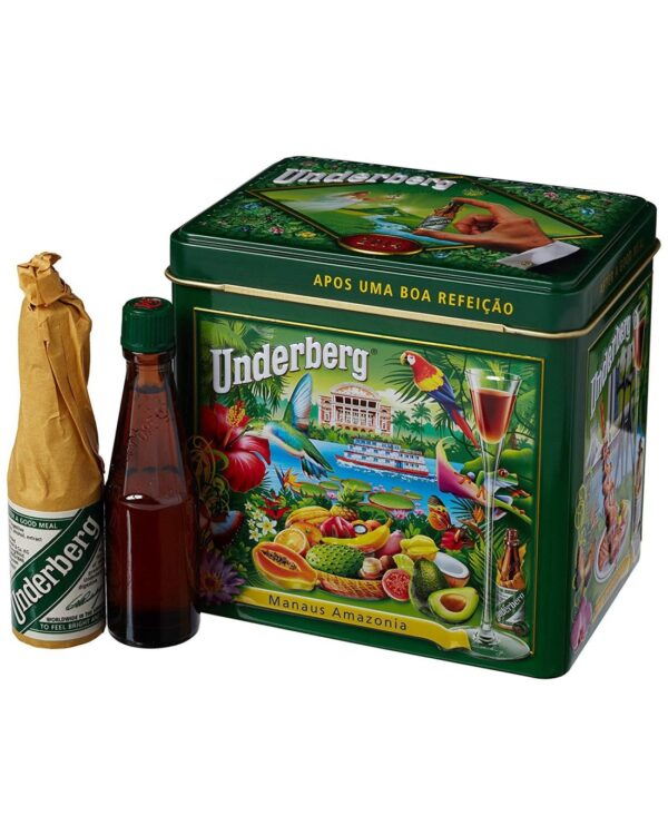 Amaro Uunderberg Tin Box con 12 bottiglie da 2 cl