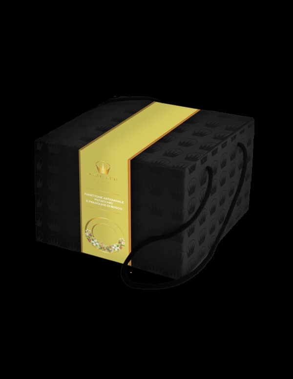 Panettone Artigianale Pistacchio e Fragoline di Bosco Calciano Panettone Artigianale Pistacchio e Fragoline di Bosco Calciano