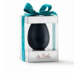 La Perla Nera. Uovo di cioccolato fondente con Nocciola Piemonte e granella di torrone. 200