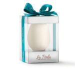La Perla Bianca. Uovo di cioccolato bianco con nocciola Piemonte (35%). 200g
