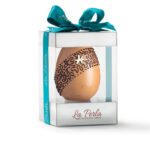 La Perla Arachide Salata. Uovo di cioccolato bianco al caramello con arachide salata. 200g
