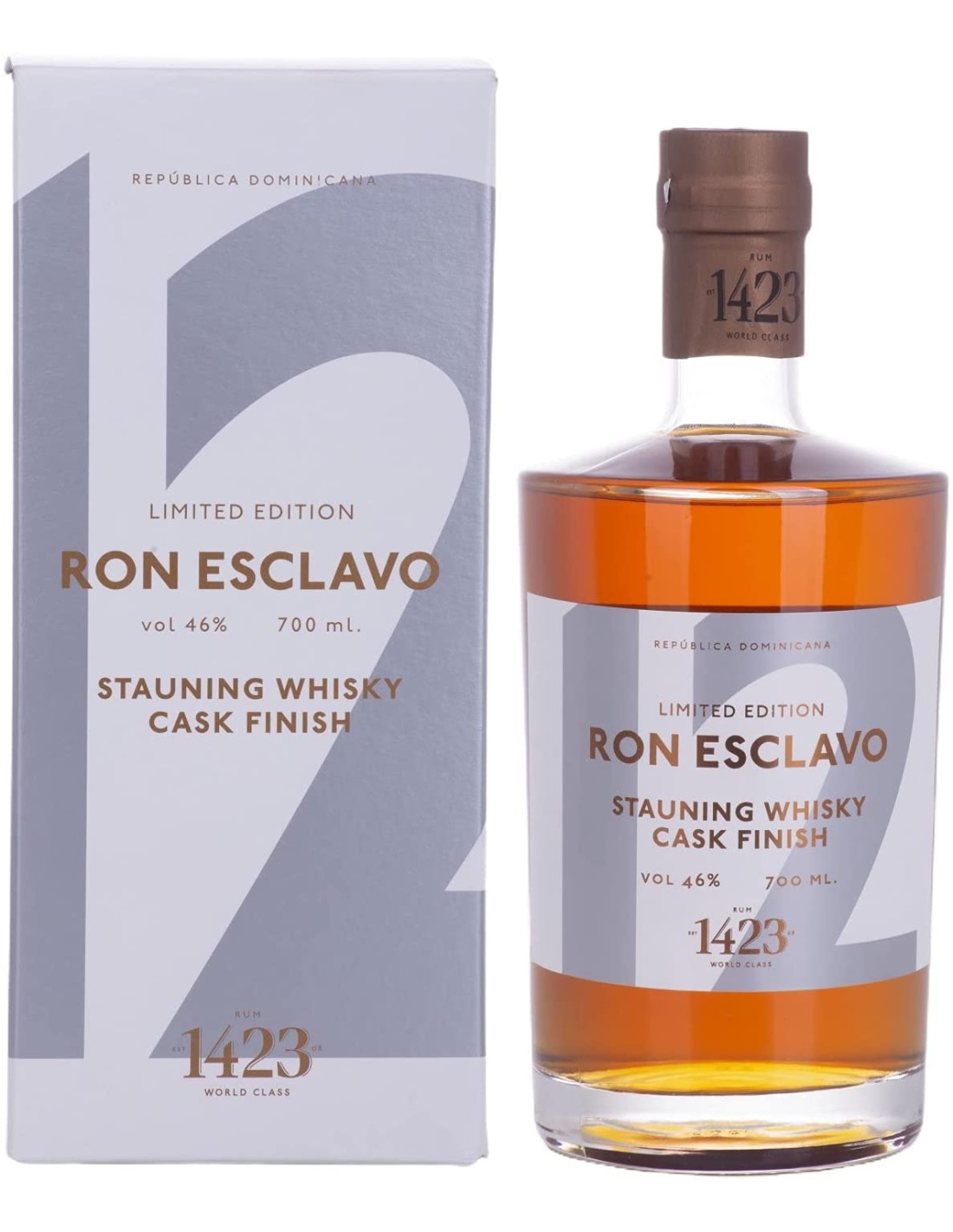 Rum Esclavo 12 Stauning Whisky Botte Finitura