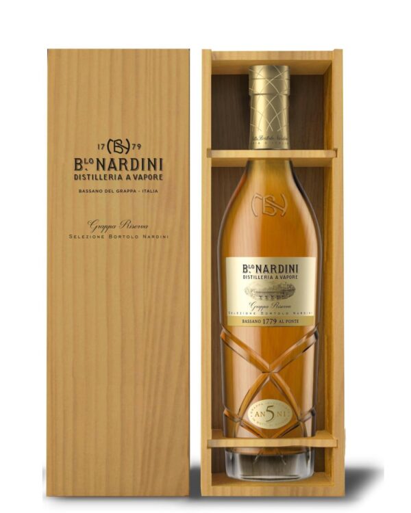 Grappa Riserva 5 Anni Selezione Bortolo Nardini (Cassetta in Legno)