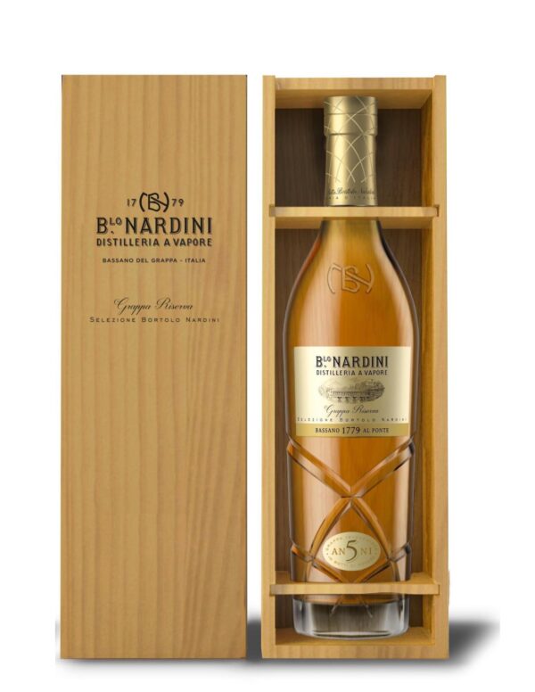 Grappa Riserva 5 Anni Selezione Bortolo Nardini (Cassetta in Legno)