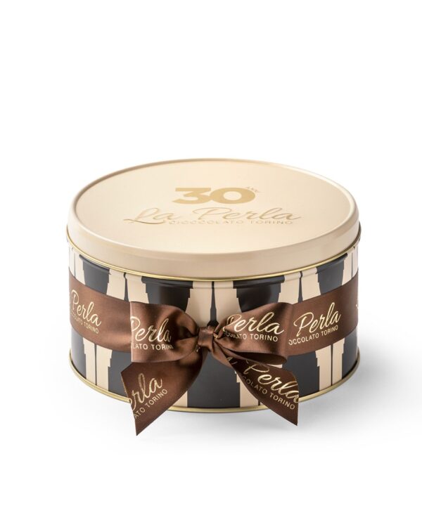 La Perla 30 anni Nero & Bianco Tartufi di cioccolato assortiti Confezione in metallo