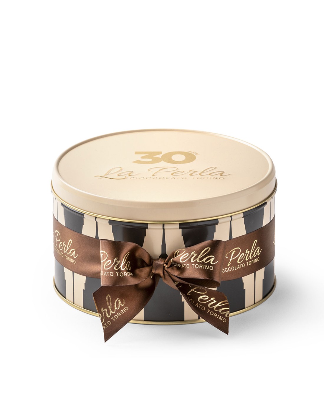 La Perla 30 anni Nero & Bianco Tartufi di cioccolato assortiti Confezione in metallo
