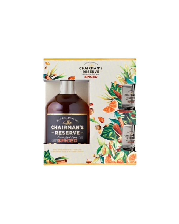 Rum Chairman's Reserve Spiced Saint Lucia Distillers + 2 bicchieri
