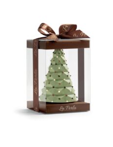 La Perla di Natale. Albero di cioccolato bianco e pistacchio salato.