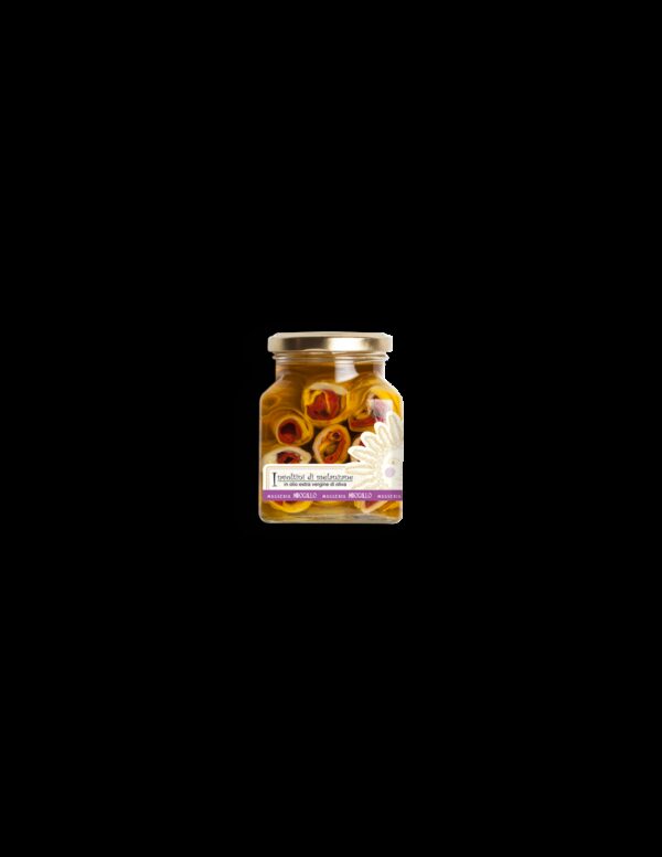 Involtini di Melanzane in Olio Extra Vergine di Oliva Mirogallo Involtini di Melanzane in Olio Extra Vergine di Oliva Mirogallo