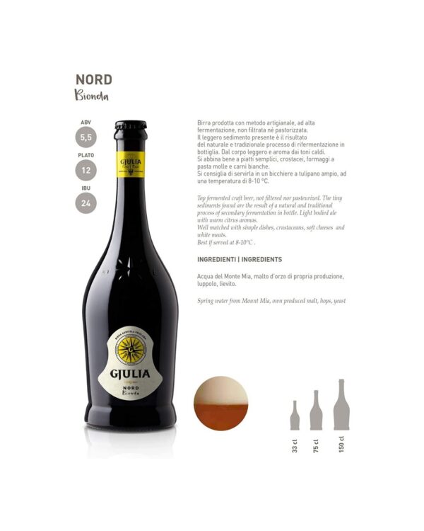 Birra Gjulia Nord Bionda
