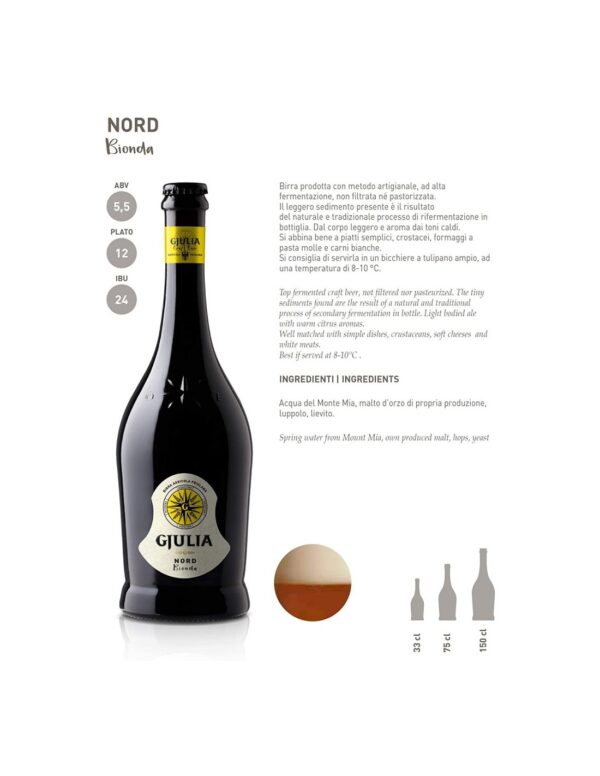 Birra Gjulia Nord Bionda