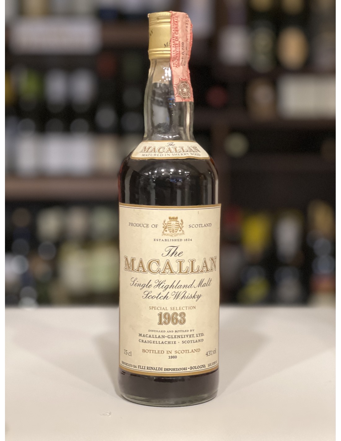 Whisky Macallan 1963 Rinaldi import
