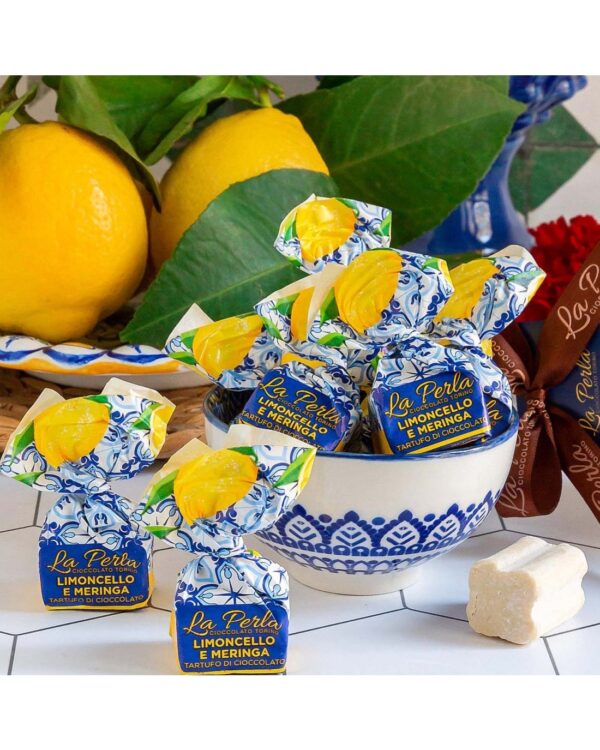 Tartufo di cioccolato la Perla Limoncello e Meringa in sacchetto da 100g