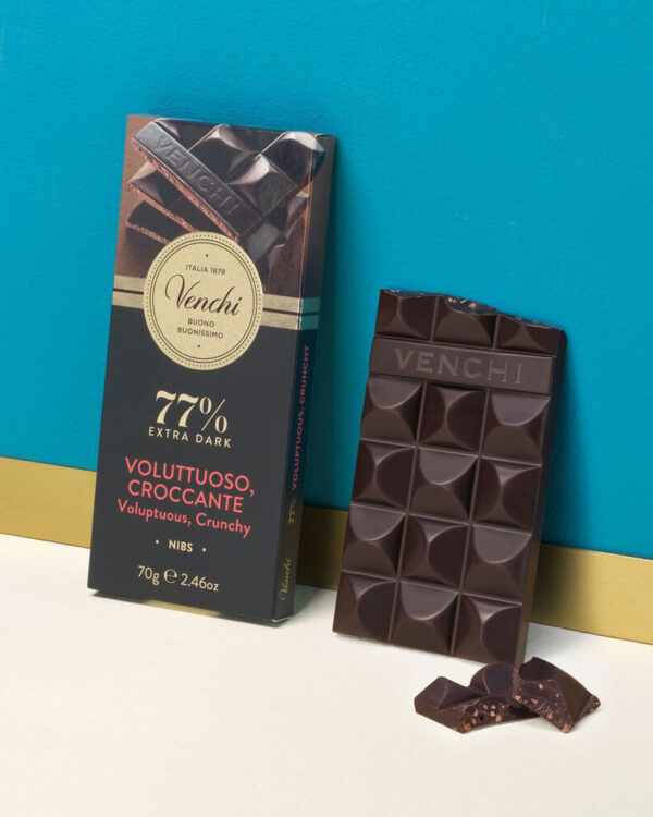 Tavoletta Venchi Nibs 77% 70g - immagine 1