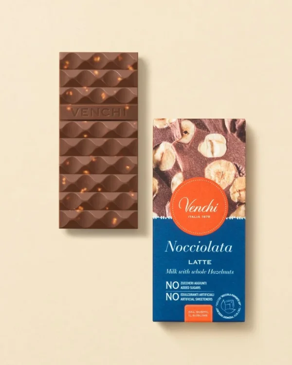 Tavoletta Venchi Nocciolata Latte NO Zuccheri Aggiunti 95g