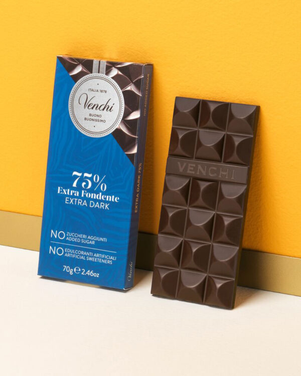 Tavoletta Venchi Extra Fondente NO Zuccheri Aggiunti 70 g - immagine 1