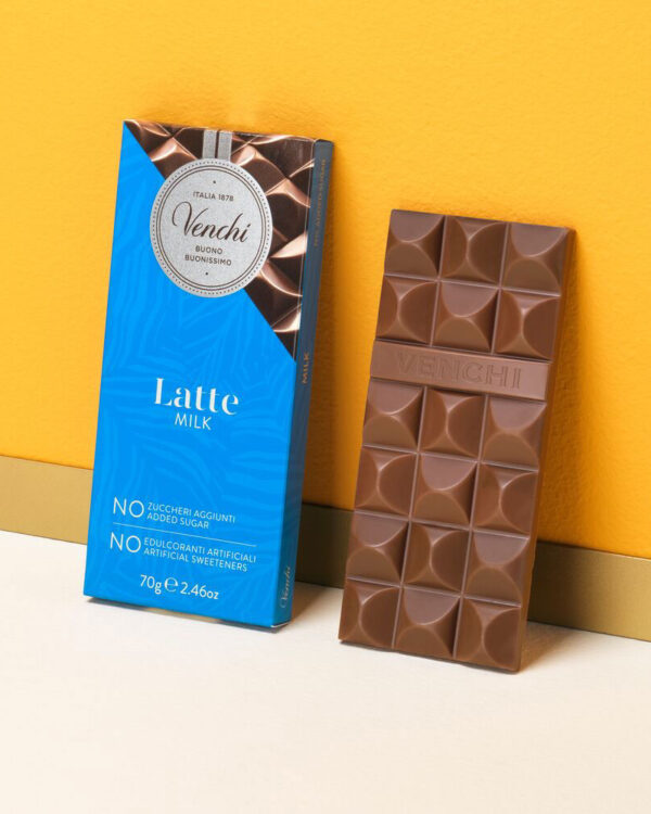 Tavoletta Venchi Latte NO Zuccheri Aggiunti 70 g - immagine 1