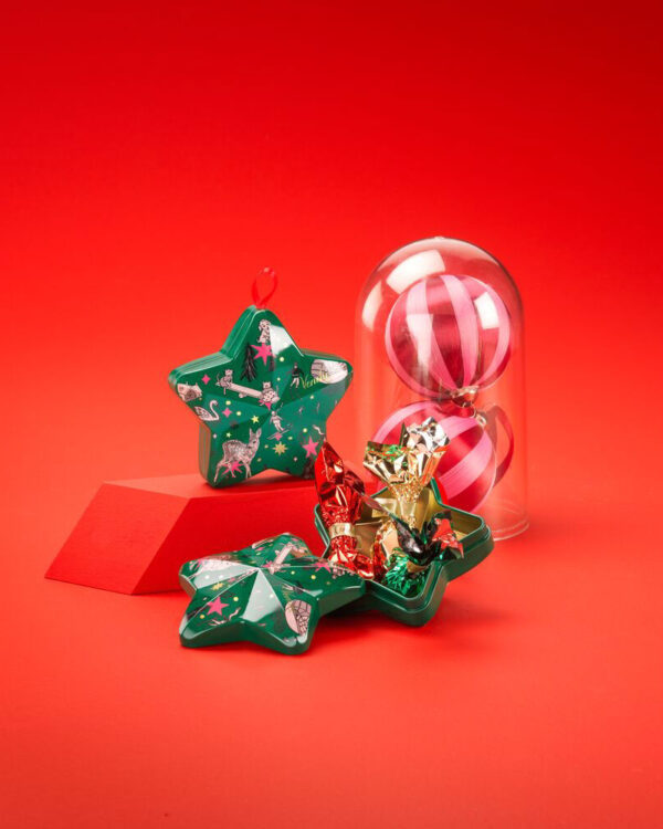 Lattina regalo Stella verde Venchi con Comete assortite 37 g - immagine 1