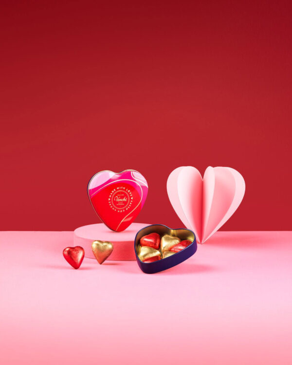 Lattina Venchi cuore con cuoricini latte e extra fondenti 48 g - immagine 1
