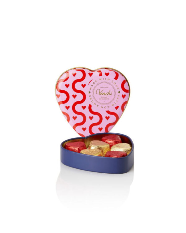 Lattina Venchi cuore con cuoricini latte e extra fondenti 48 g - immagine 2