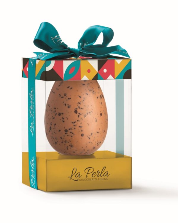 Eggò Caramello La Perla Uovo di Cioccolato al Caramello con biscotto e gocce di cioccolato - immagine 1