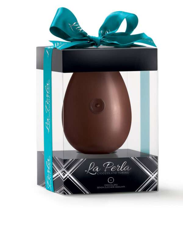 Puro Nero La Perla Uovo di cioccolato fondente senza zuccheri aggiunti 200g - immagine 1