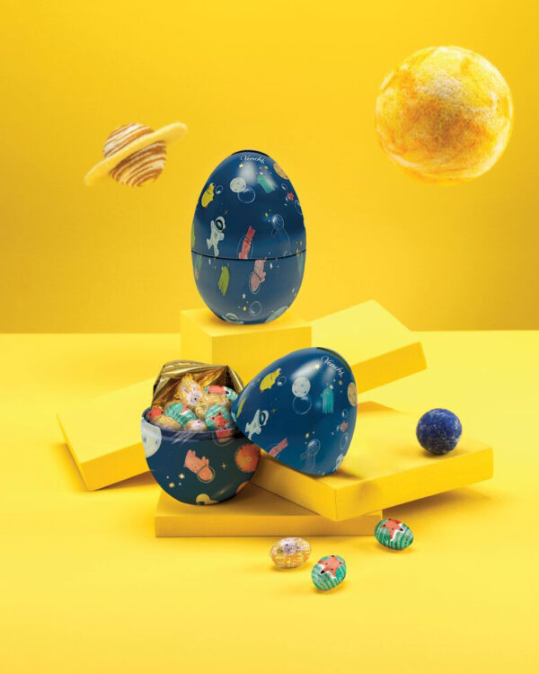 Salvadanaio di latta Venchi con ovetti di cioccolato 100g - immagine 1