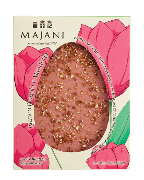 Uovo Piatto Platò Majani Bianco e Fragola - immagine 1