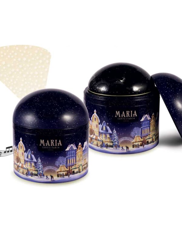 Maria Confeitaria Biscotti in Latta Musicale con luci - immagine 2