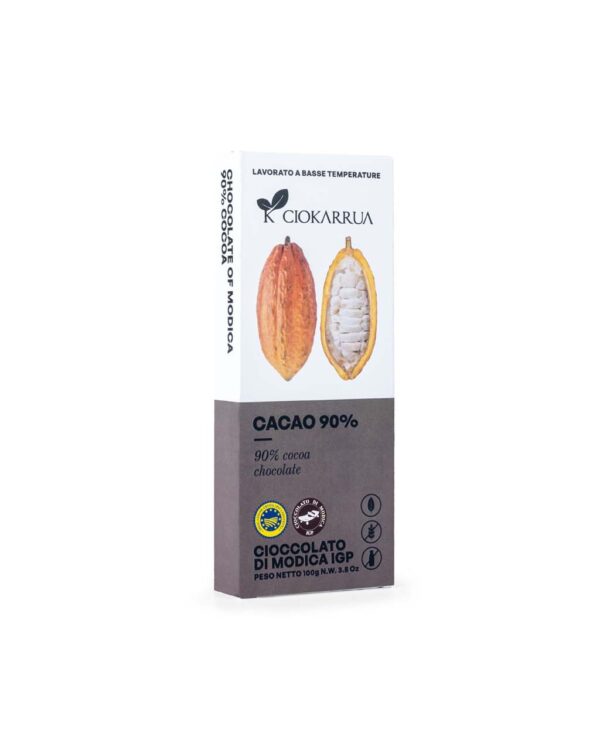 Cioccolato di Modica IGP Ciokarrua Cacao 90% 100g - immagine 1