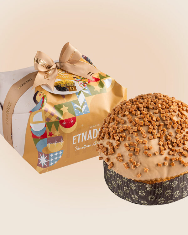 Panettone Etna Dolce Vulcano e Caramello Salato kg1 Incarto a mano - immagine 1