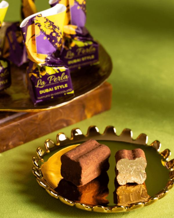 Dubai Style La Perla Tartufo di Cioccolato bianco con pasta di pistacchio e pasta kadayif Sacchetto da 200g - immagine 3