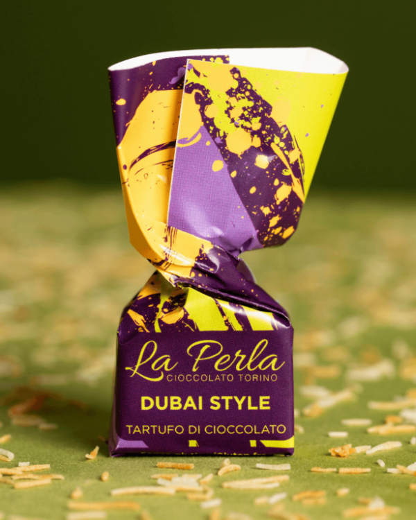 Dubai Style La Perla Tartufo di Cioccolato bianco con pasta di pistacchio e pasta kadayif Sacchetto da 200g - immagine 2