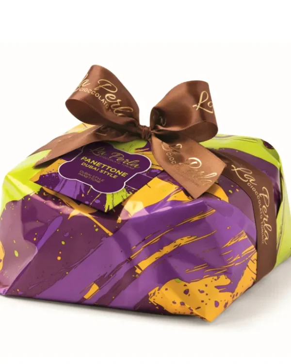 Panettone La Perla Dubai Style con crema di pistacchio 750g
