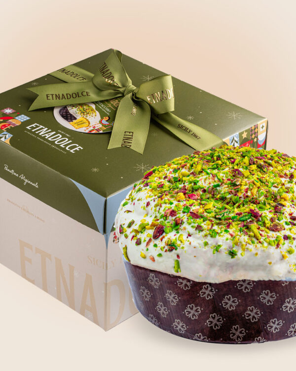 Panettone Etna Dolce con crema di Pistacchio kg 1 scatola - immagine 1