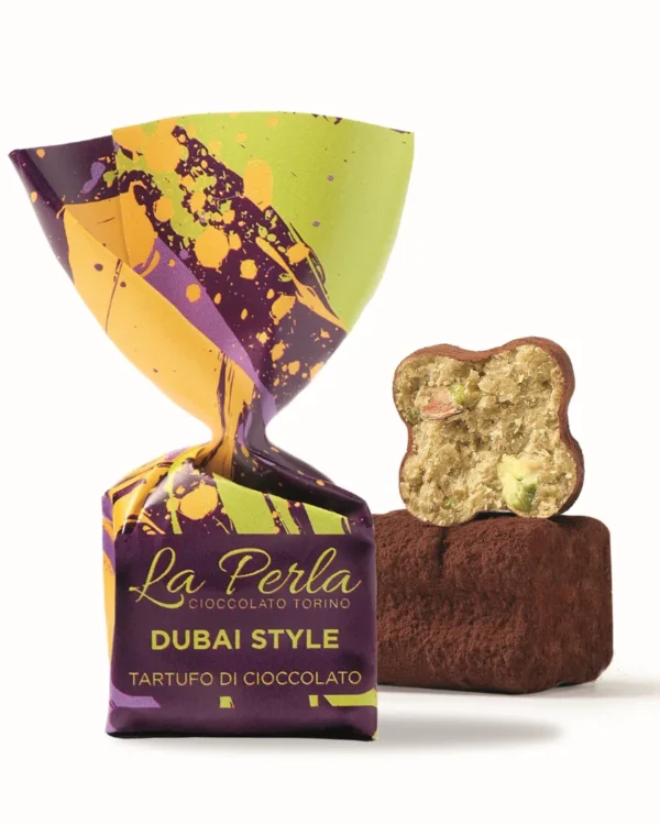 Dubai Style La Perla Tartufo di Cioccolato bianco con pasta di pistacchio e pasta kadayif Sacchetto da 200g - immagine 1